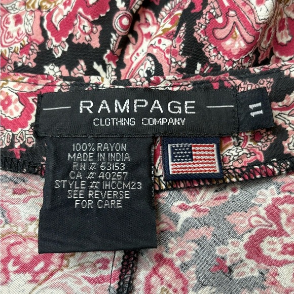 Rampage Y2K 90s Vintage Coquette Boho Floral Print Rayon Midi Dress Size 8-10 - Picture 5 of 16